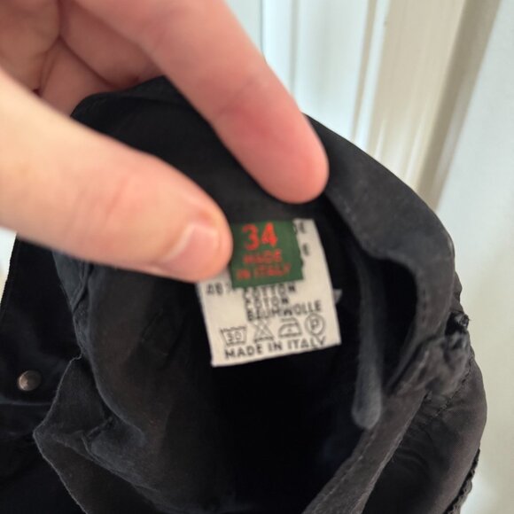 Katharine Hamnett Denim Black Pants Size 34 Made in Italy - Picture 5 of 6